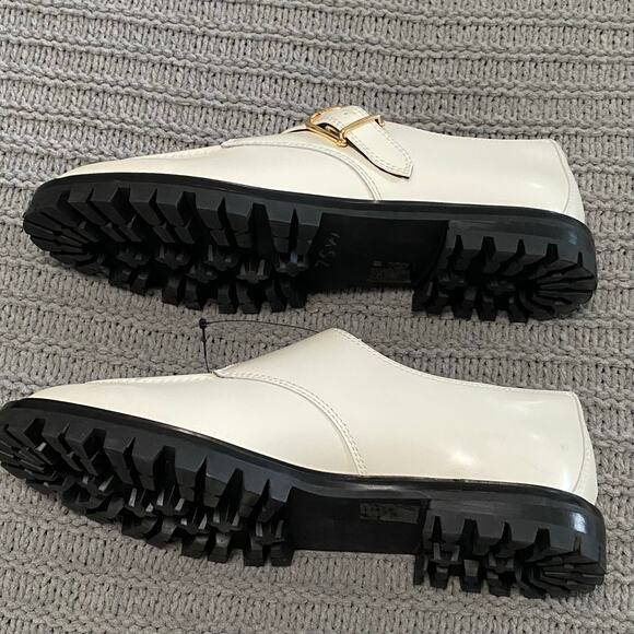 J. Crew Ivory Patent Leather Platform Loafers Woman’s Size 7.5 Preppy minimalist - Picture 11 of 11